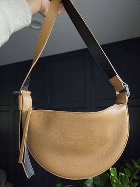 Halfmoon Crossbody Bag In Mink Brown